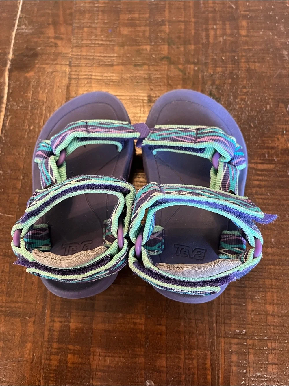 Teva Kids Purple, Teal & Aqua Strappy Sandals - Baby size 4